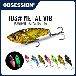 Señuelo de pesca con hoja VIB de Metal, 5g, 7g, 10g, 14g, cuchara vibratoria, Spinner, Crankbait, Lucio, perca, aparejos de cebo Artificial, 1 Uds.