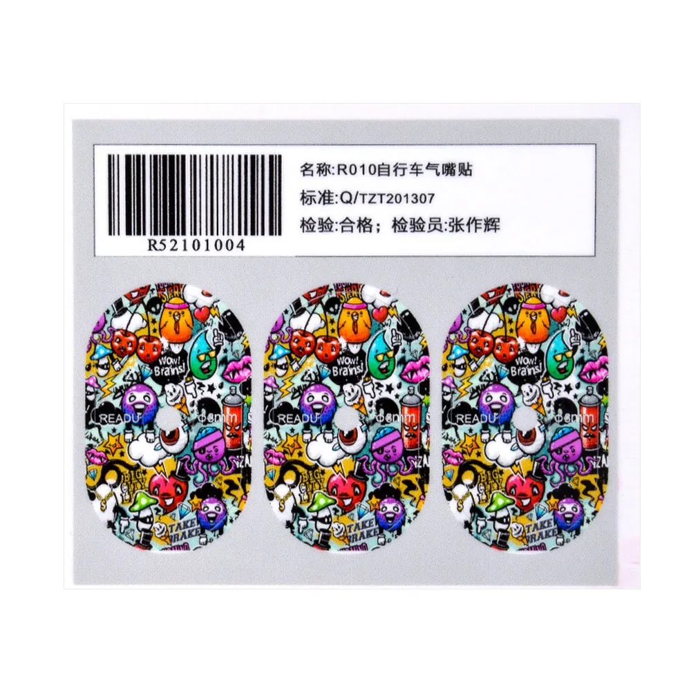 3 unids/set pegatina de válvula de bicicleta Multicolor MTB/bicicleta de carretera accesorios de ciclismo almohadilla de válvula de bicicleta pegatinas equipo impermeable