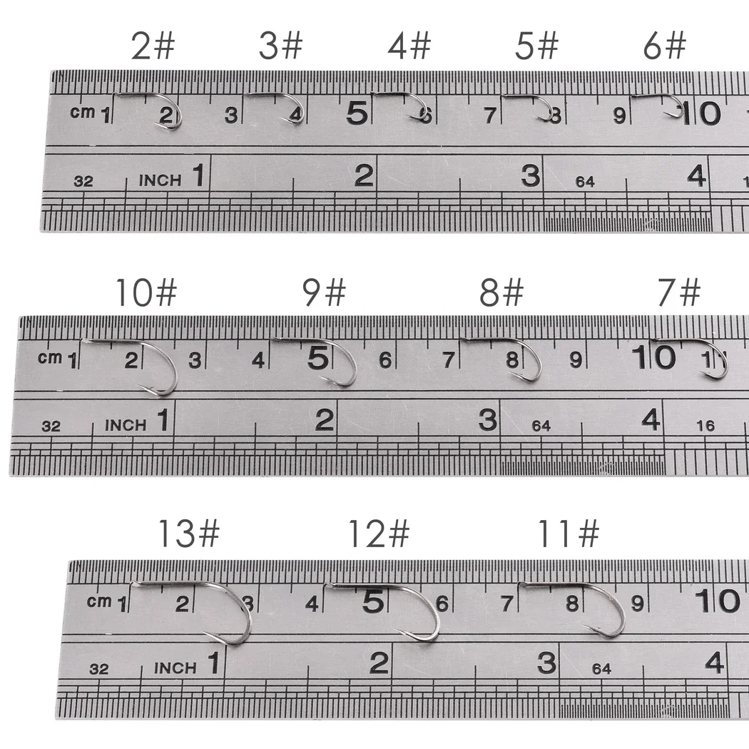 50 Uds. Anzuelo de Pesca de acero rico en carbono, anzuelos Maruseigo, anzuelos de Pesca duraderos con cabeza plana, aparejos de Pesca de carpa - imagen 3