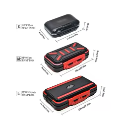 Caja de aparejos de pesca impermeable, accesorios de pesca, caja de almacenamiento de herramientas, anzuelo, señuelo, organizador de cebo falso, 1 ud.