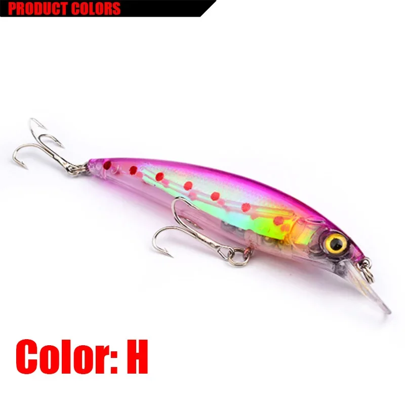 Señuelo de Pesca de pececillo láser, 11cm, 13g, Wobbler japonés, Crankbait, cebo duro Artificial con anzuelos triples, aparejos de Pesca, 1 ud.
