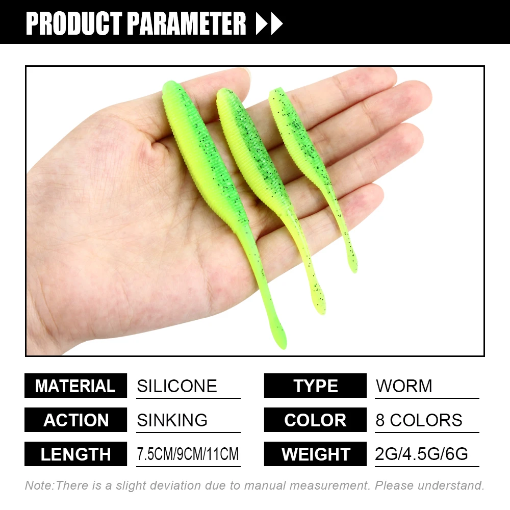 Spinpoler Stick Softbait - gusano de cola recta para pesca salada