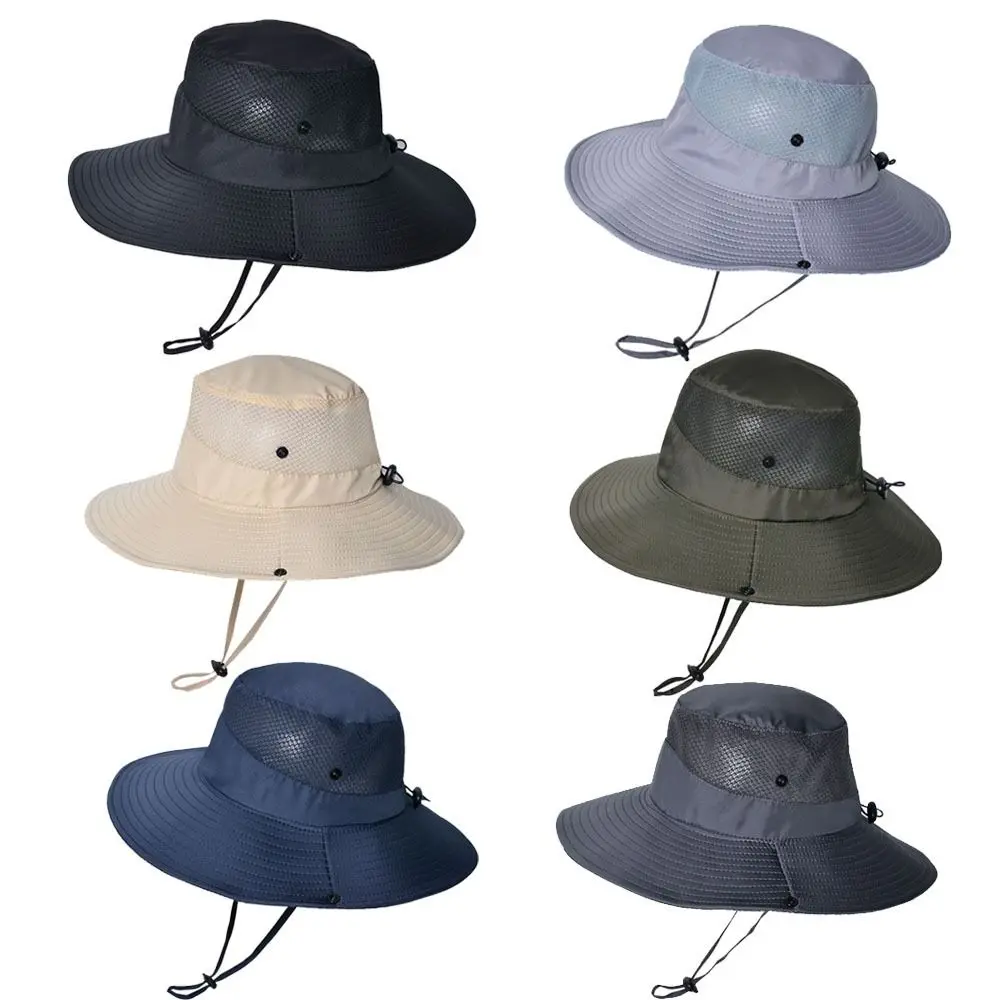 Sombreros de cubo ajustables para acampar, senderismo al aire libre, sombrero de sol de verano, gorras de montañismo, protección Anti-UV - imagen 2