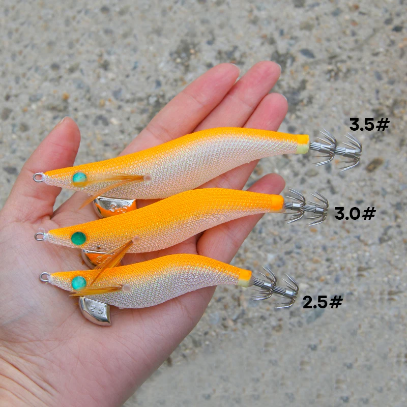 LETOYO 3.0# 3.5# squid bait luminous squid jig eging Artificial bait Webfoot Octopus Cuttlefish sea fishing lure squid lure - imagen 5