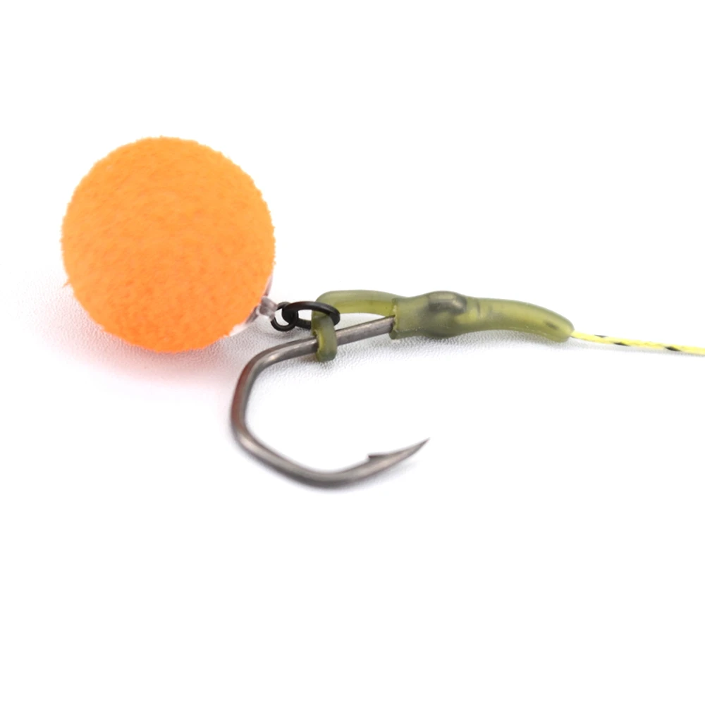 Accesorios de pesca de carpa 20 piezas, mangas antienredos para anzuelos, alineador de línea de aparejo en D, aparejos de Terminal Zig rig AH014 - imagen 4