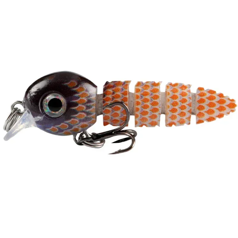 Señuelos de pesca cebo 5 secciones 5,5 cm 4,3g para lubina trucha cebos biónicos para peces señuelo de pesca segmentado hundimiento Swimbaits cebo duro - imagen 2