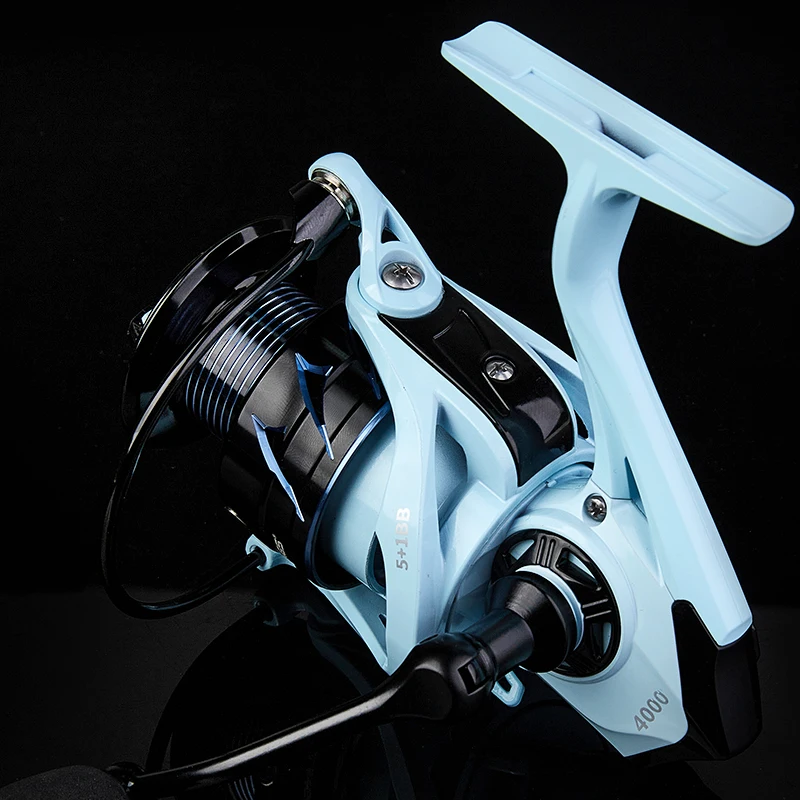 BILLINGS UNICORN Serie 2000-4000, relación de transmisión 5,2: 1, arrastre máximo de 17,6 libras, balancín y carrete de Metal, carrete de pesca giratorio, para agua dulce - imagen 2