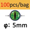 Green 5mm 100pcs