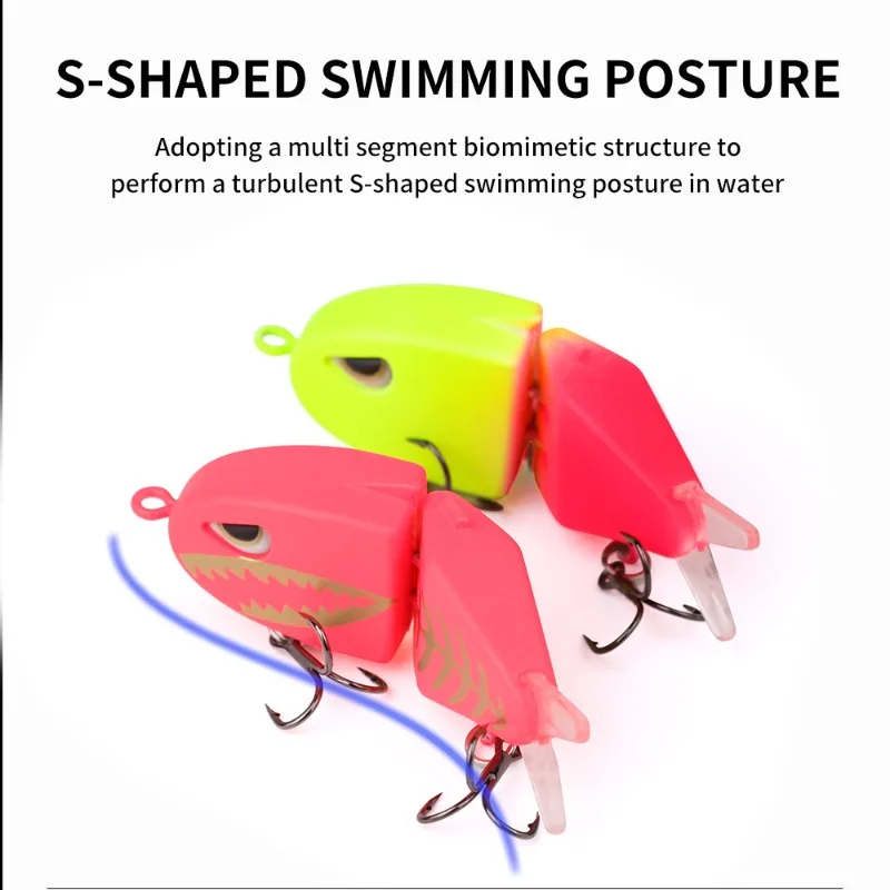 ALASICKA 1 Uds 6,5g 60mm cola de pez de silicona extraíble lubina de natación multiarticulación, lubina realista, equipo de pesca lento hacia abajo e inferior - imagen 4