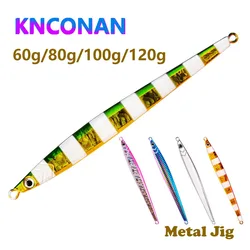 1 señuelo de Jigging de Metal 60g 80g-100g-120g Jigs cebo hundimiento Wobbler Artificial duro Wobbler Trolling Leurre pesca en el mar