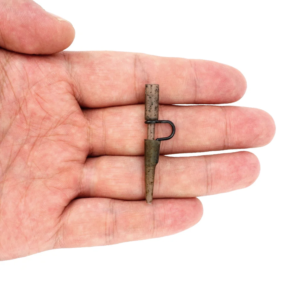 Hirisi-accesorios de pesca de carpa, Clips de plomo de alta resistencia, conector giratorio a presión, aparejos terminales de pesca de carpa AH031, 8 Uds. - imagen 2