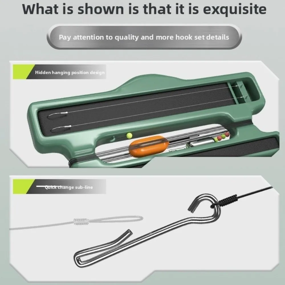 Juego de sedal de pesca con plataforma competitiva, conjunto de sedal principal de nailon a prueba de fallos, accesorios de pesca invisibles, pesca competitiva