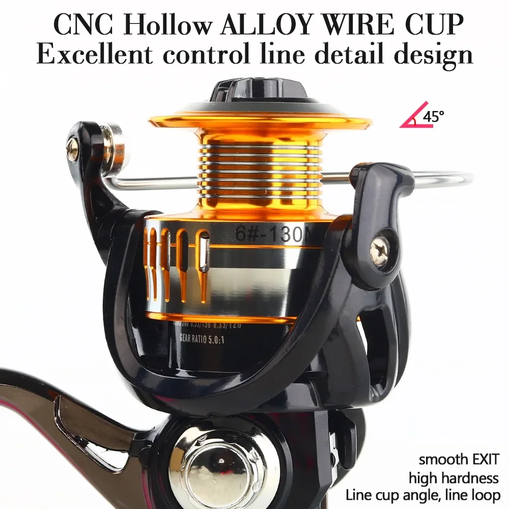 JOSBY-carrete de pesca giratorio, accesorio de Metal para carpa, alimentador de mar, bobina fija para caña de agua salada, 2000 ~ 7000 - imagen 5