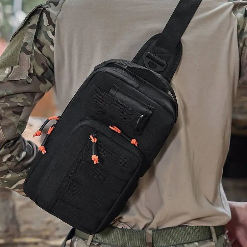 Riñonera de pesca táctica, gran almacenamiento, viajes al aire libre, deportes, escalada, caza, ciclismo, bolsas de pecho, riñonera de pesca con señuelo Molle - imagen 3