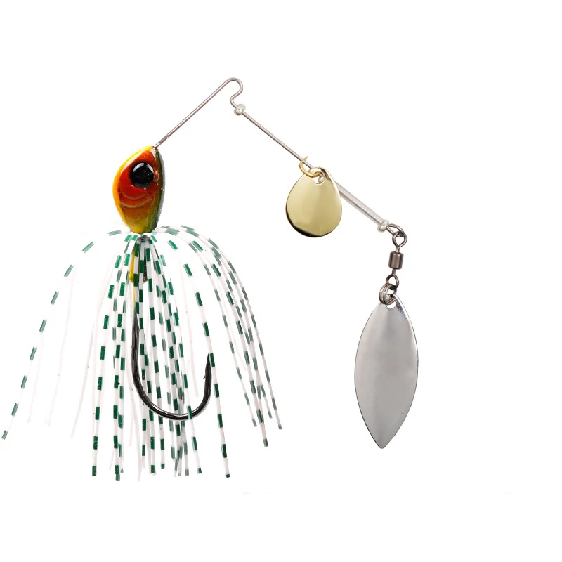Señuelo de pesca giratorio, cebo de alambre de 12g y 18g con cuchara de pesca de latón, plantilla de Metal, señuelo de Jigging, Swimbait Spinnerbait - imagen 4