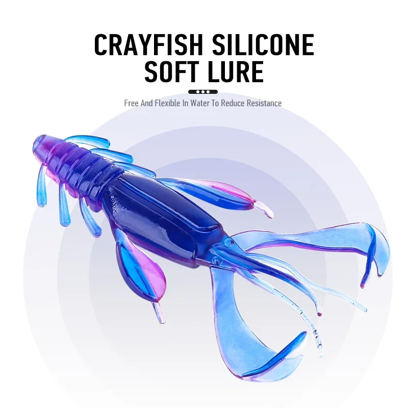 Ardea-señuelo de camarón Crazy Flapper, cebo de pesca Wobbler, gusano suave de silicona, aparejos de pesca de lubina, 3 piezas, 103mm, 10g - imagen 4