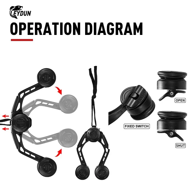 LEYDUN Anudador de nudos GT FG PR – Herramienta profesional de pesca - imagen 5