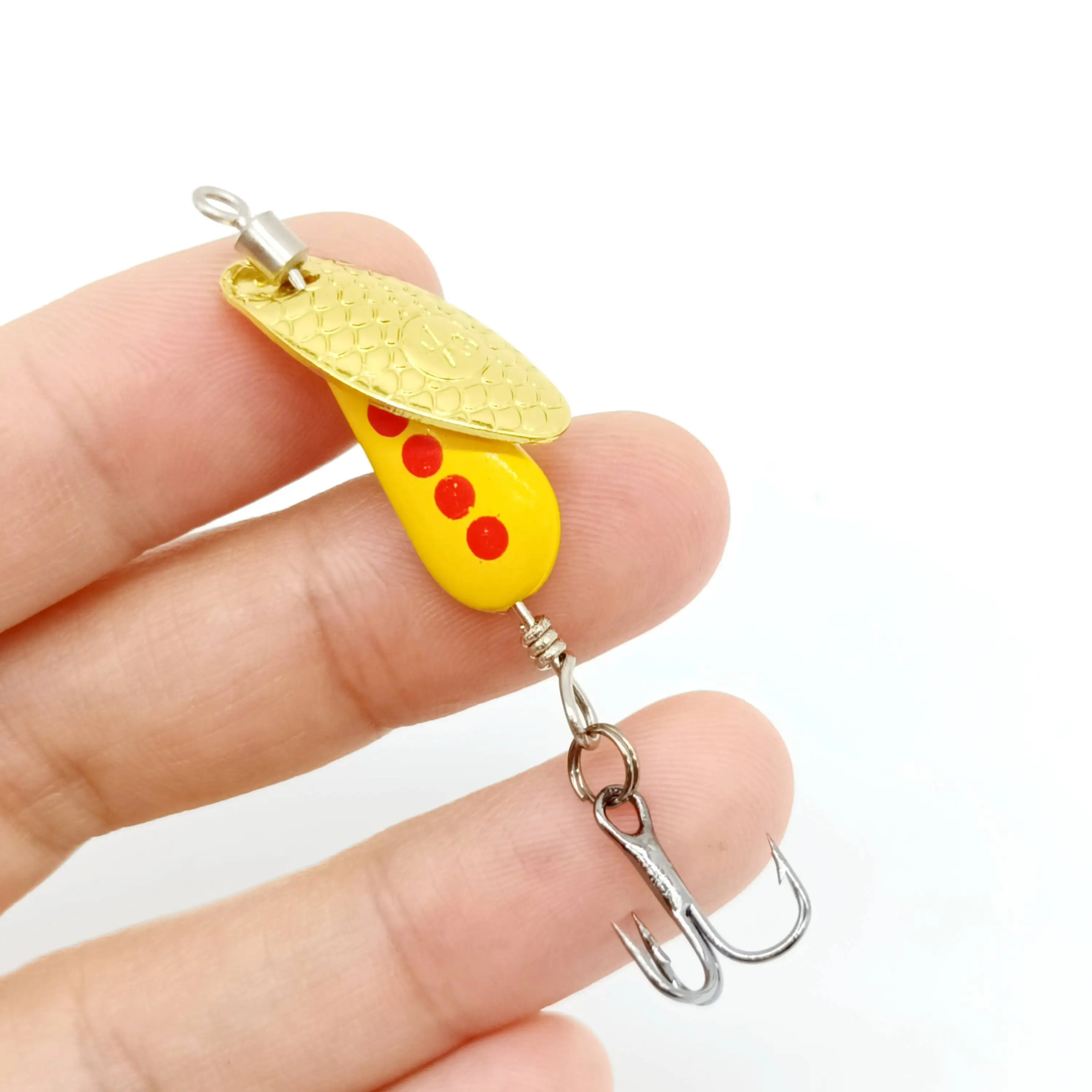 Cuchara giratoria Duoduoyu con lentejuelas para lubina y trucha - imagen 2