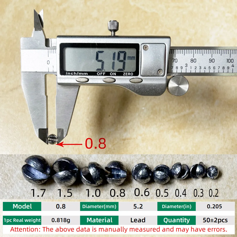 50pcs 0.8