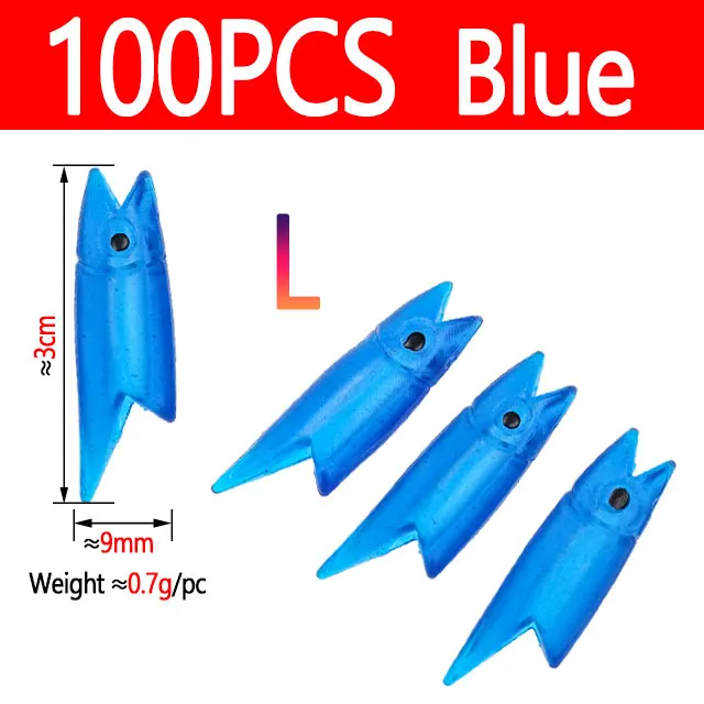100pcs Blue L