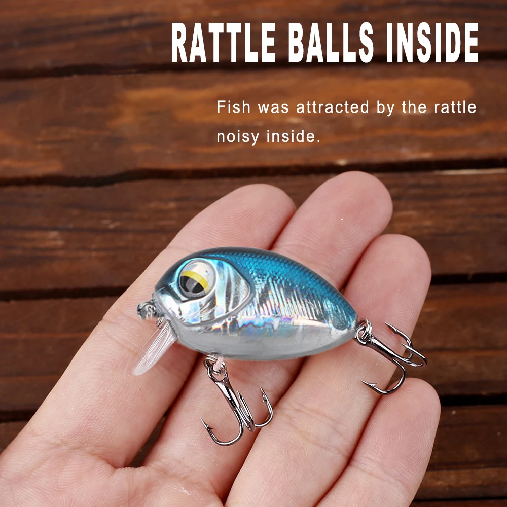 Señuelos de pesca artificiales de 4cm, ojos 3D simulados, cebo falso para Tilapia, Bream, lubina, accesorios de pesca al aire libre - imagen 2