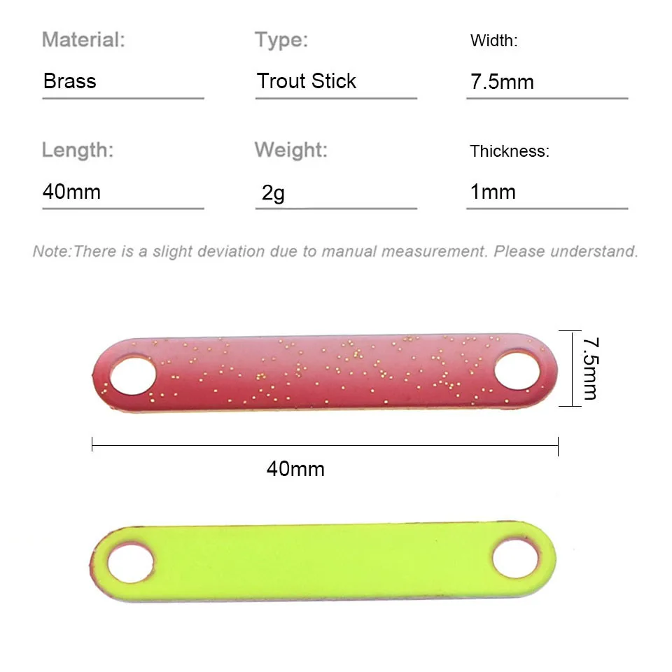 HISTOLURE-Señuelos de Pesca con cuchara de Metal, cebo duro, palo de trucha, cebo de latón, cuchara de pesca de trucha perca, 2G, 40mm - imagen 2