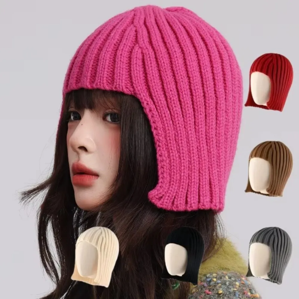 Nuevo Gorro de invierno con protección para los oídos, gorro de punto cálido de Color sólido, gorro - imagen 2