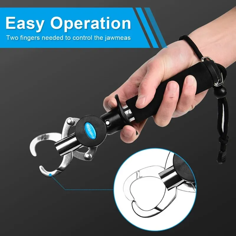 Alicates de pesca de cangrejo, herramienta de Control de agarre de labios de pescado, soporte de pesca de agua dulce, señuelo de carpa, aparejos de lubina, 1PC - imagen 4