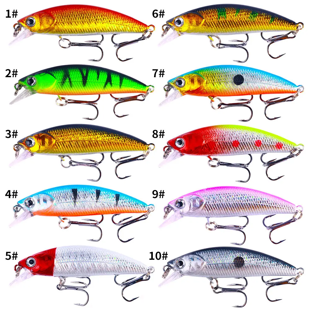 Newup-SEÑUELOS de Pesca para pececillos, Señuelos de Pesca de 6,9 cm-5g-8 # Jerkbait Bass Pike Carkbait Wobblers Swimbait cebo duro profesional - imagen 2