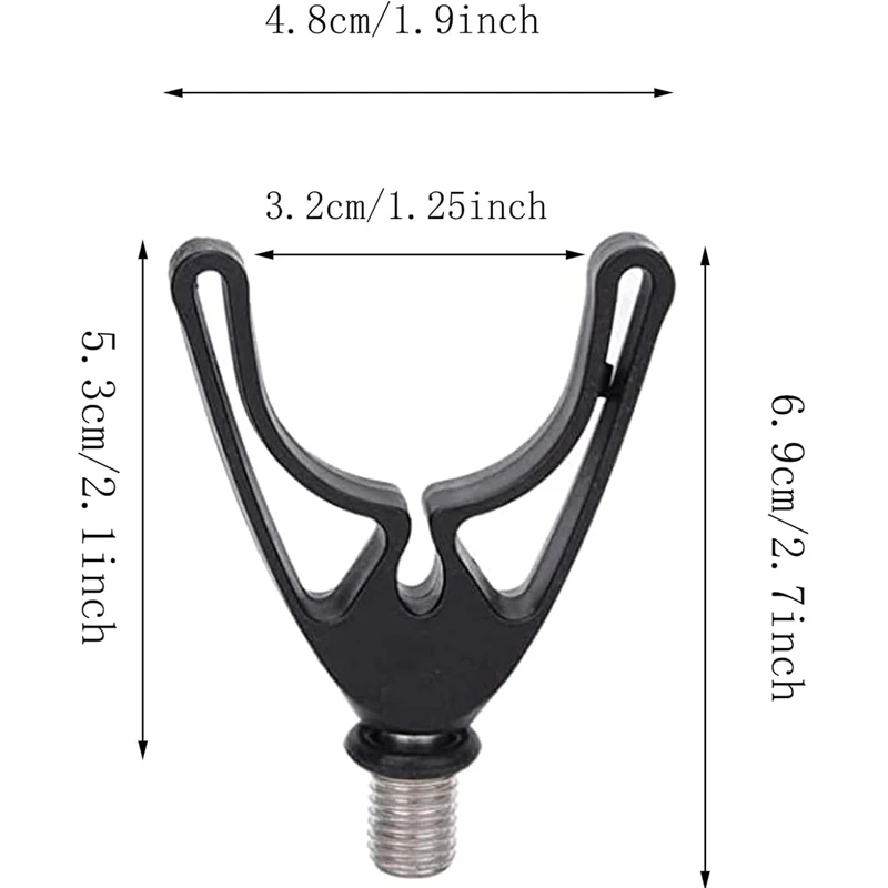 YOTO Reposapiés para caña de pescar negro – Soporte plástico ajustable - imagen 2