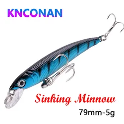 1 Uds cebo para pececillos 7,5 cm 5g señuelo de Pesca curricán Wobbler duro silencioso señuelo de mar peche cebo duro Isca señuelos Pesca