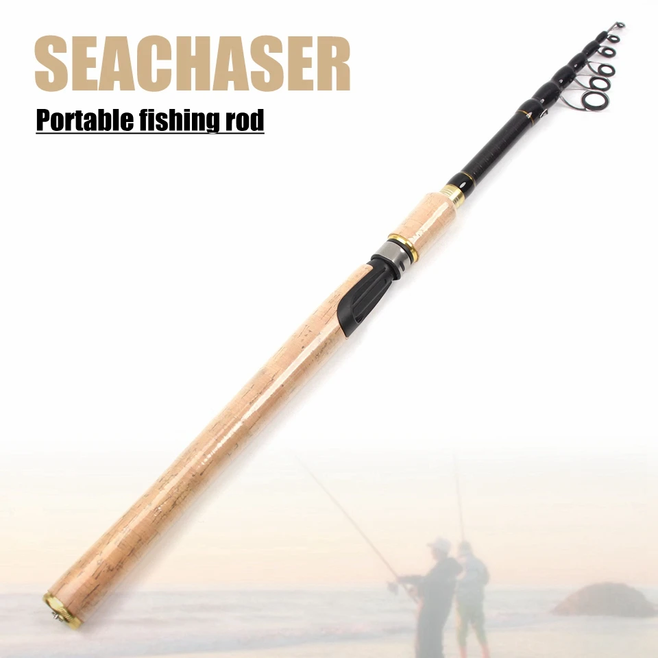 Caña surfcasting telescópica carbono – Agua dulce y salada