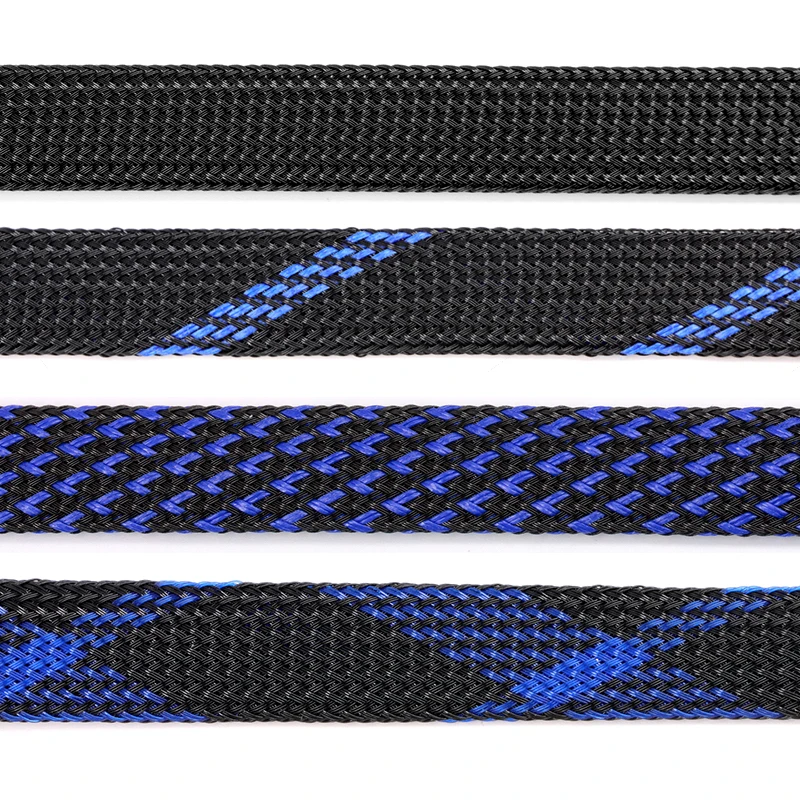 Funda protectora para Cable trenzado PET, negro/azul, 2/4/6/8/10/12/14/16/20/25/30mm, línea aislante expandible de alta densidad, 1-10M - imagen 5