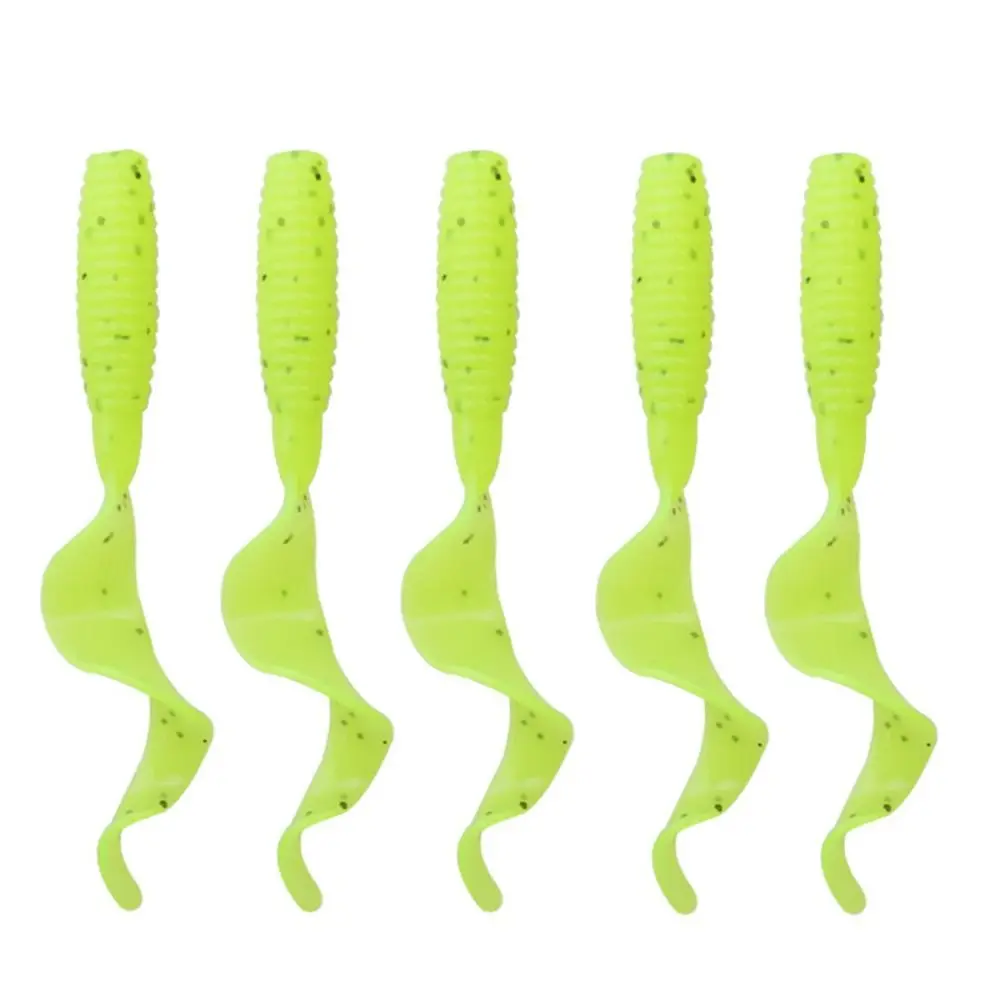 Señuelos de Pesca con olor a Camarón y sal, anzuelos de lubina, aparejos Wobblers de 5,5 cm, gusanos de silicona, señuelos blandos universales, 10/20 piezas, 2g - imagen 3