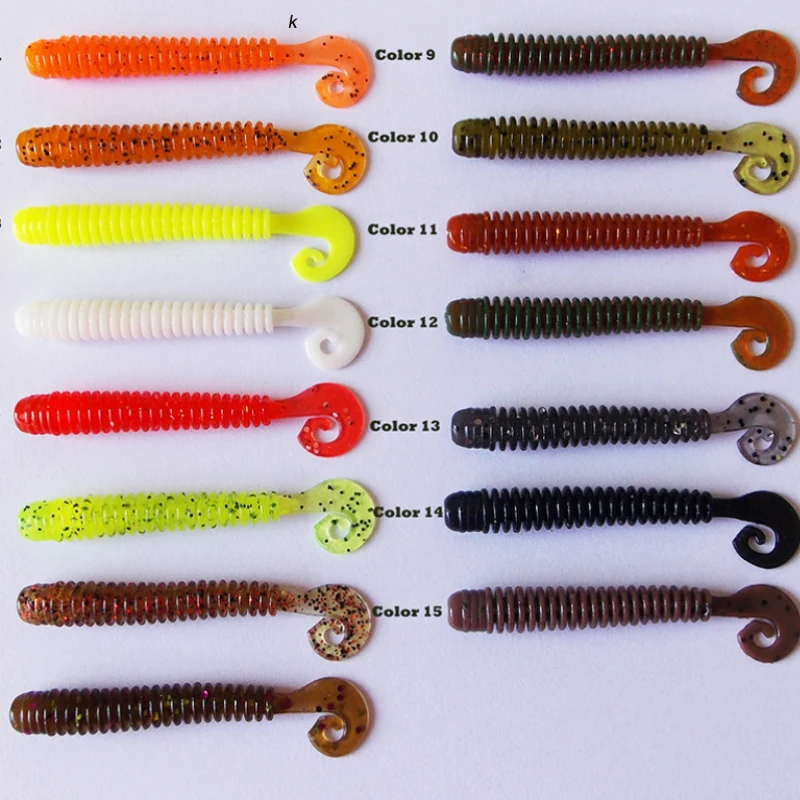 ESFISHING Senuelo blando cola rizada 60mm - Para Lucio y Perca