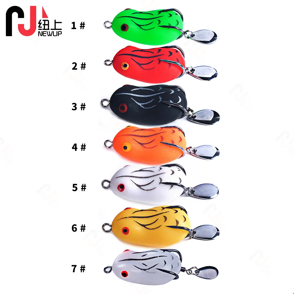 Señuelo de rana, cebo con lentejuelas, doble gancho, 8G/14G - imagen 2