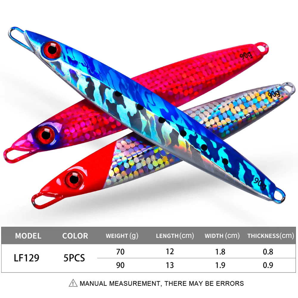 PROBEROS-señuelo de Pesca de Metal, cebo duro de fundición larga de 70g-90g, cuchara de hundimiento, Wobbler, Jigging, Swimbait, Isca, 1 ud. - imagen 2