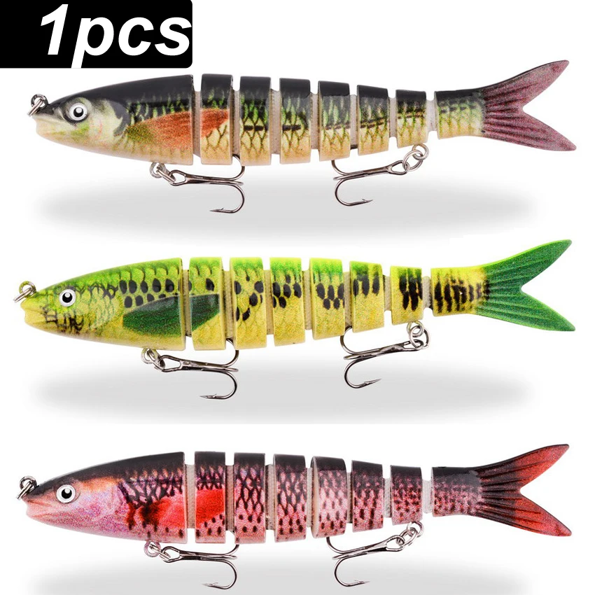 1 Uds 18g 13,5 cm Wobblers para pesca cebo Artificial duro multiarticulado Swimbait Crankbait aparejos de señuelo de pesca realistas - imagen 2