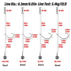 Plomada Texas Rig Drop Shot con giratorio 3,5-10g para lubina