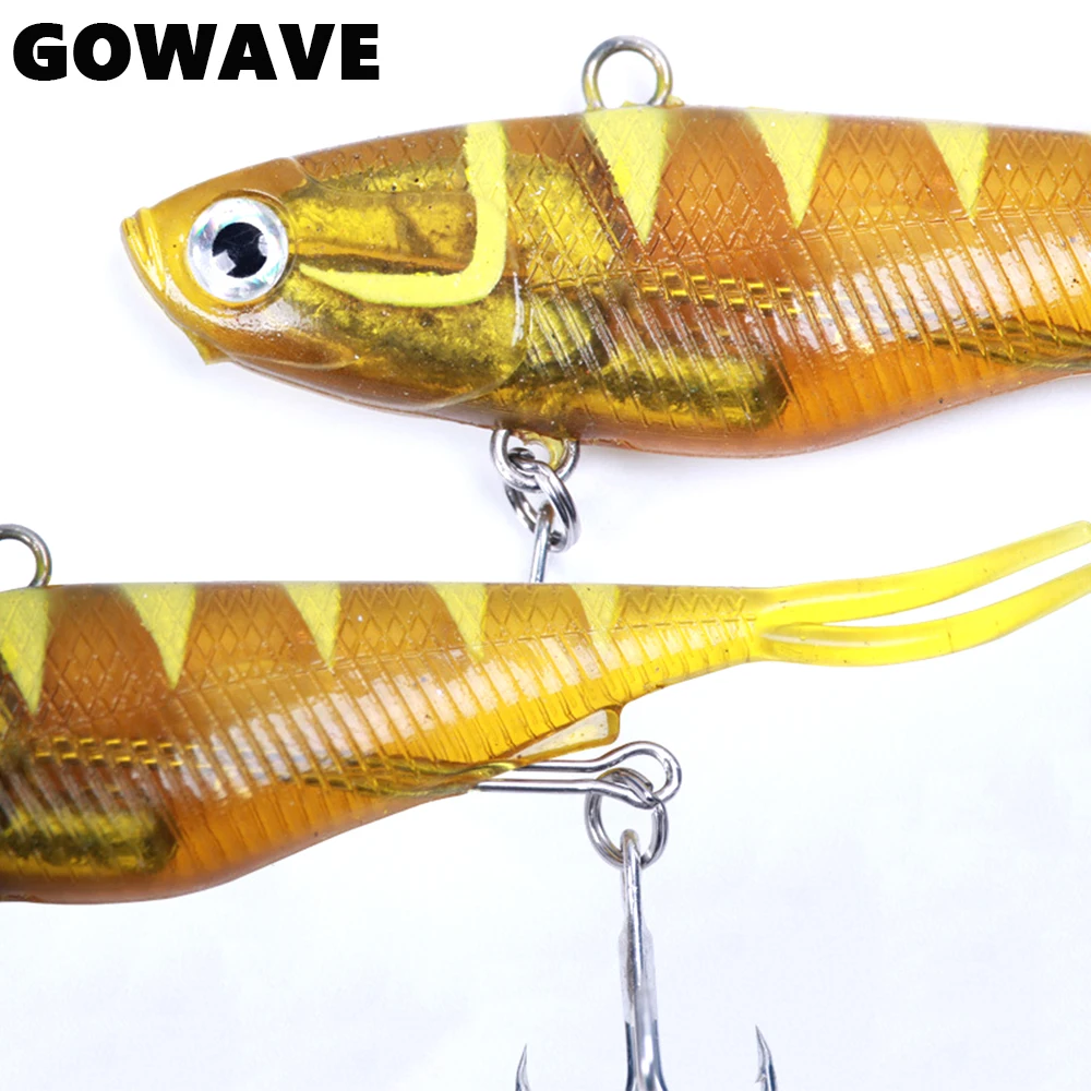 Cebo blando de agua salada, cabeza de plantilla de Metal, señuelo VIB de silicona, plástico, sábalo, Swimbait, aparejos de pesca para Mahi, Marlin, Wahoo, pez rojo, 20g, 30g - imagen 5