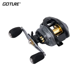 Goture SURPASS-carrete de pesca Baitcasting de alta resistencia, cuerpo de nailon 7,2: 1, arrastre máximo de 5kg, caña de fundición ultraligera para agua dulce