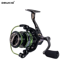 Carrete giratorio impermeable DEUKIO 12 kg 5.2:1 para lubina y lucio
