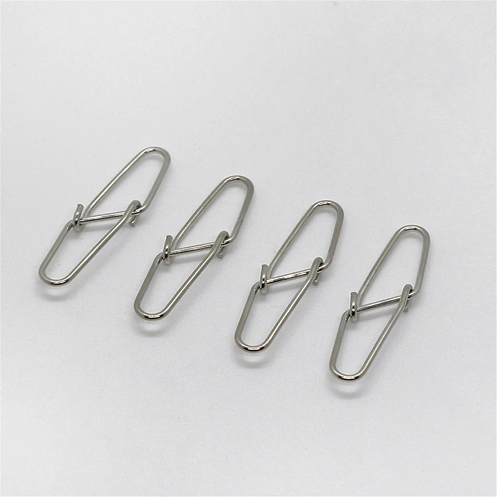 Pines de doble hebilla de diamante de acero inoxidable, Conector de rodamiento giratorio, emerillones de pesca, accesorios de aparejos, 1000pcs0 #-6 # - imagen 2
