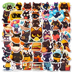 Pegatinas gato negro impermeables para cañas accesorios pesca