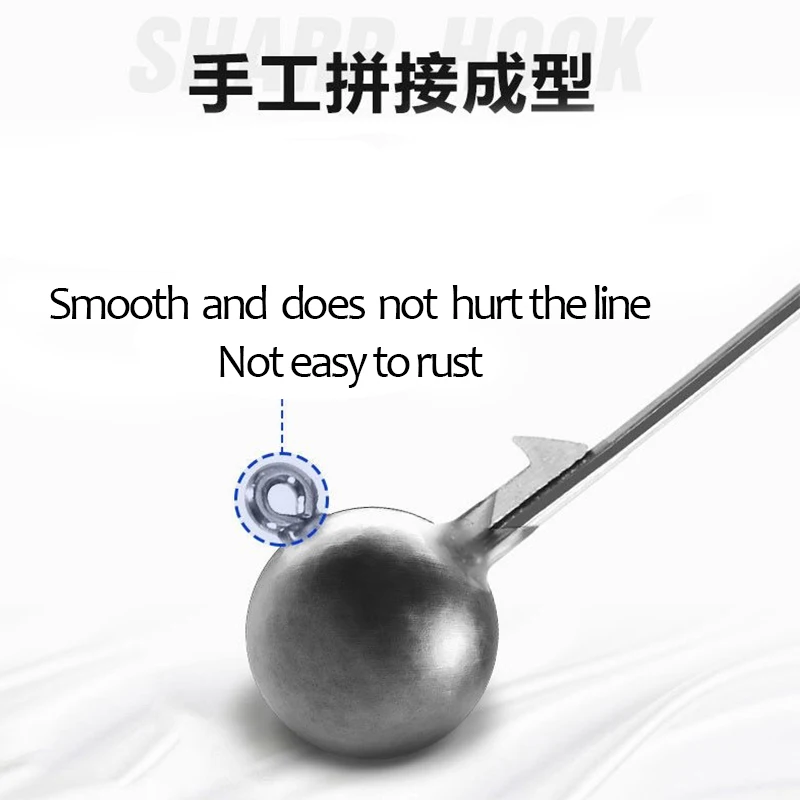 WATER SNIPER-anzuelo de pesca de 4 piezas, 7g, 9g, 4,2g, bola redonda, ganchos de tungsteno, señuelo de gusano suave, accesorios de pesca - imagen 5