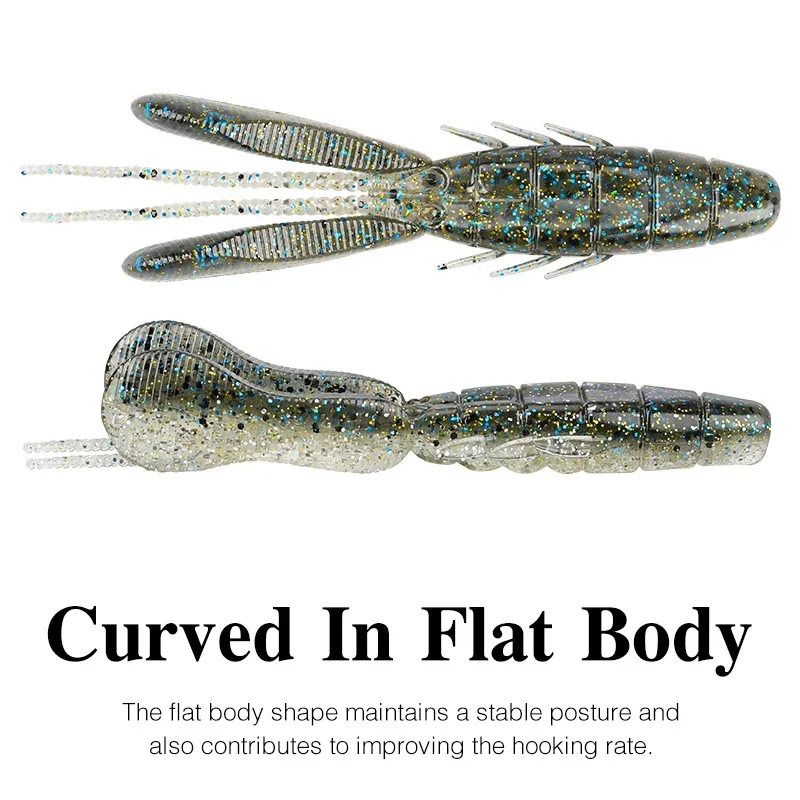 TSURINOYA CRAYFISH 90mm 8g 6 uds cebo de criatura garra plástico suave agregar aroma sal volteando punzonado cabezas tramos señuelo de pesca de lubina - imagen 5