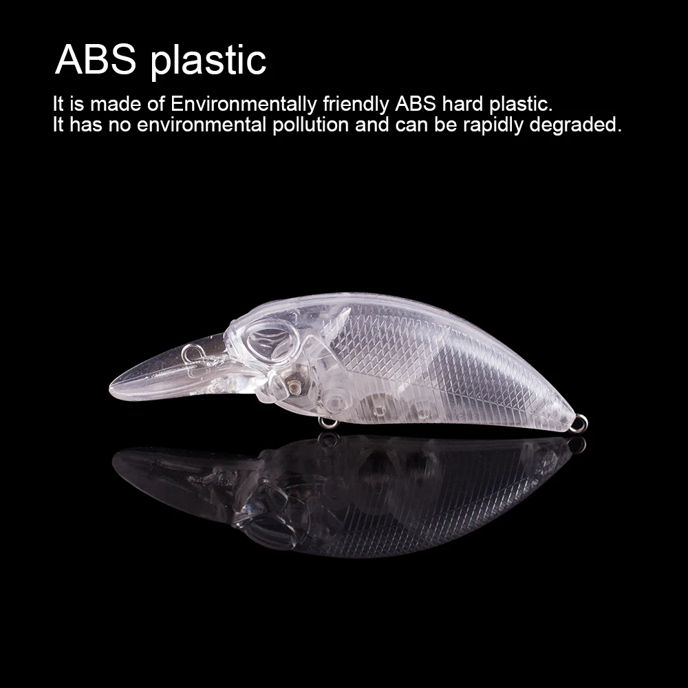 Hanlin-señuelo de pesca flotante sin pintar, cebo Crankbait de cuerpo duro en blanco, Musky, pececillos, aparejos de lubina, 10/20 piezas, 9CM, 13,5G - imagen 5