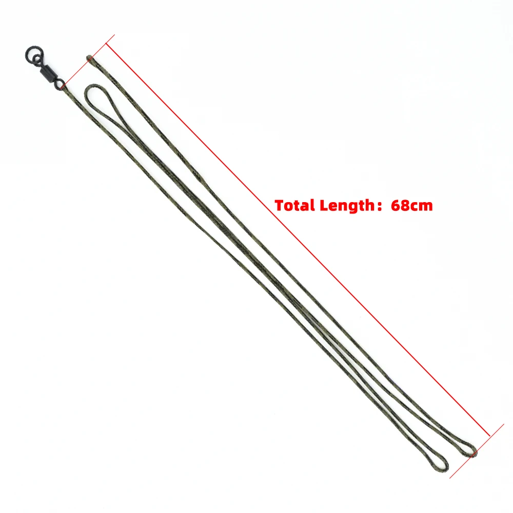 Hirisi-sedal de pesca de carpa listo Leadcore, 3 uds., 45lb, plantillas de helicóptero giratorias de cambio rápido, aparejo de carpa listo atado, accesorios para peces LC213 - imagen 5