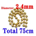 2.4mm gold bead