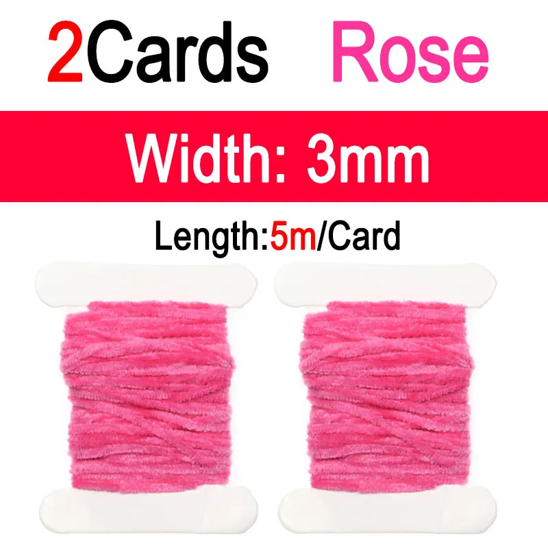 2pcs Rose 3mm